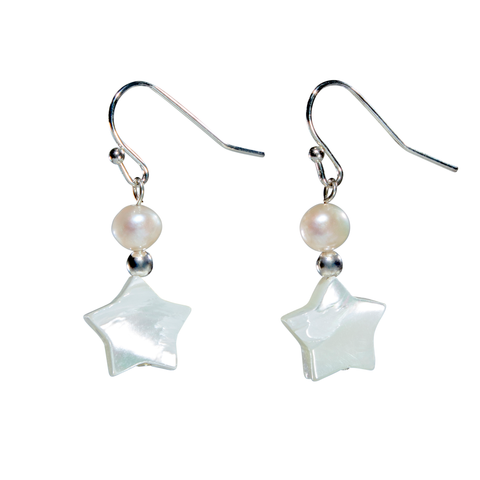 Mother Of Pearl Star Earring