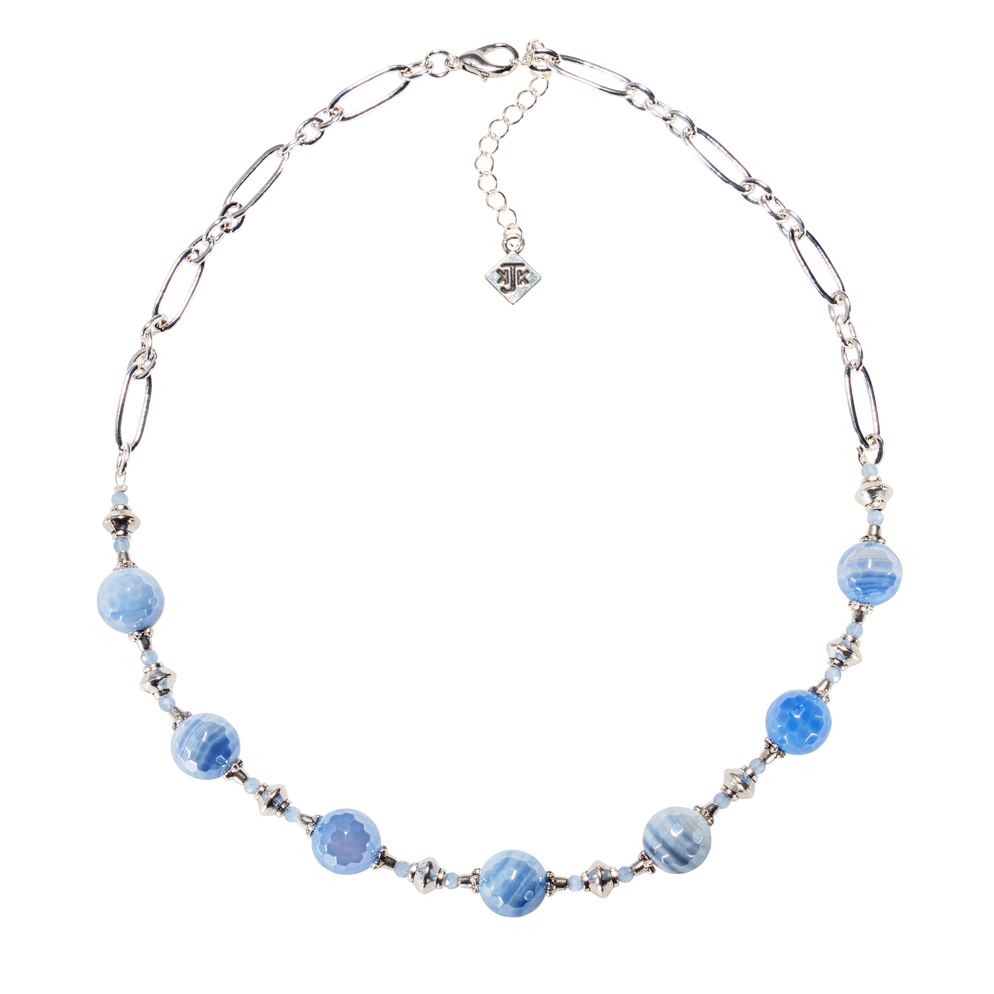 Light Blue Faceted Agate Choker