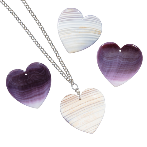 Wampum Heart Pendant On Chain Necklace