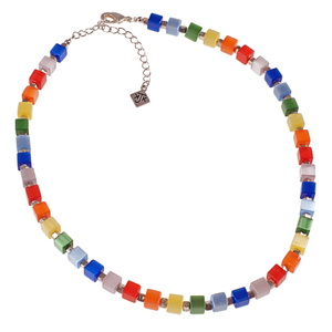 Rainbow Optic Fiber Cubes Choker
