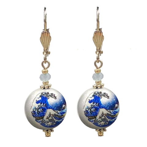 Silver Wave Tensha  Earring