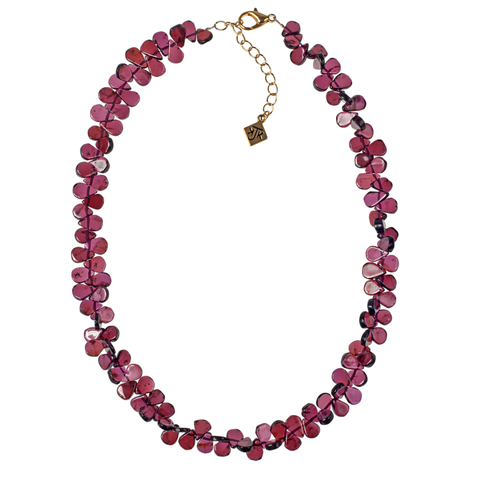 Dancing Garnet Teardrops Choker