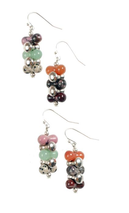 Interlocking Multi-Stone Earring