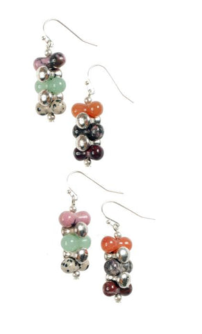 Interlocking Multi-Stone Earring