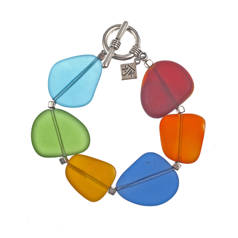 Recycled Frosted Glass Bracelet