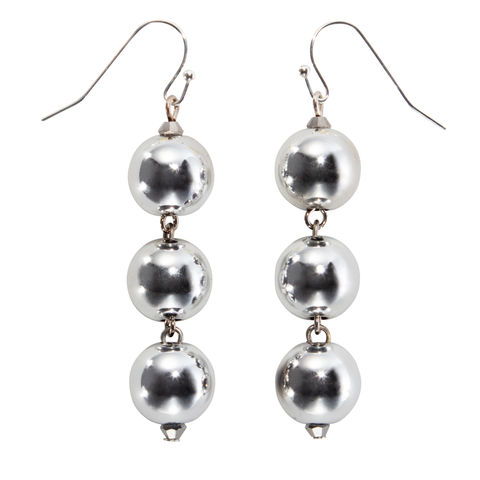 Triple Mirrorball On Wire Earring