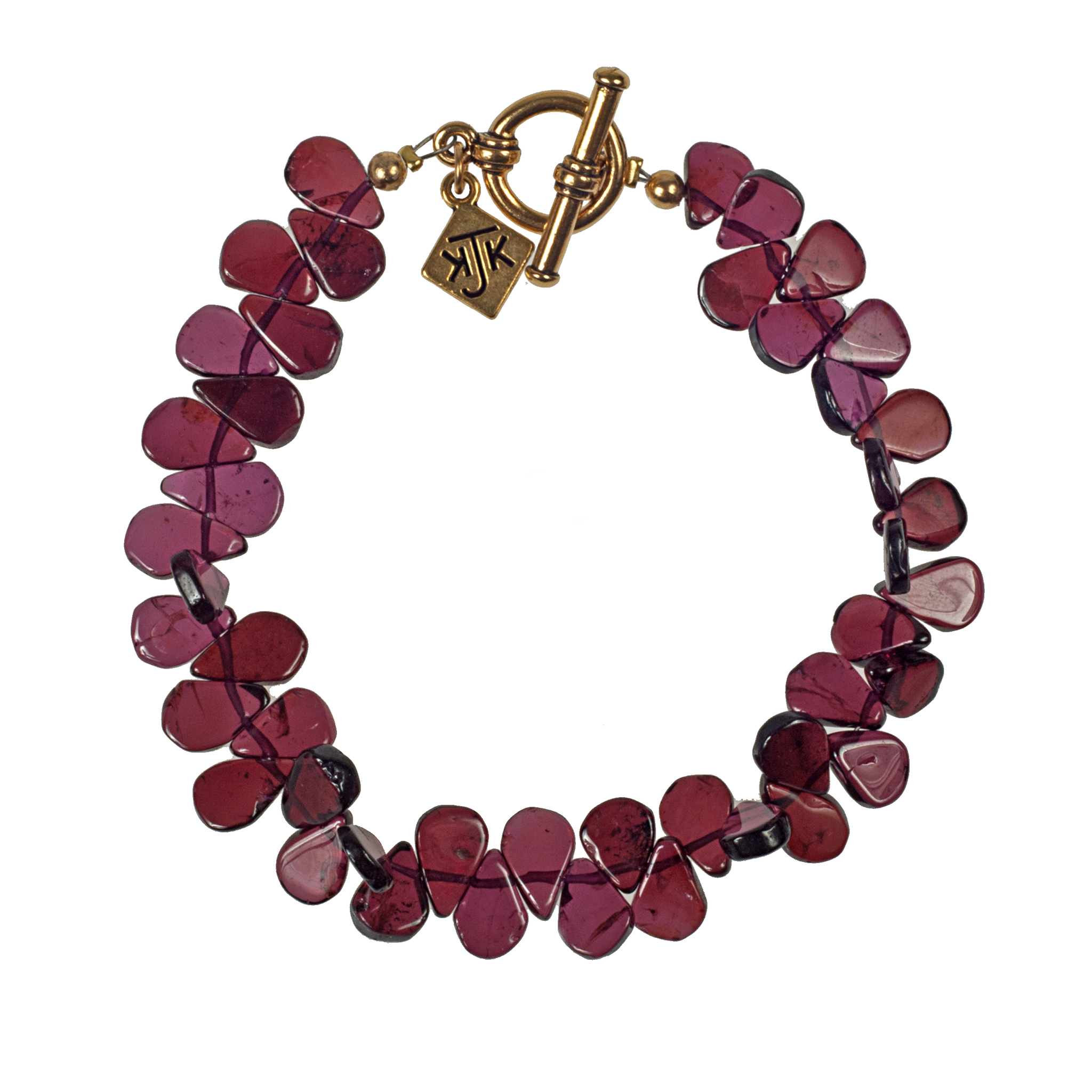 Dancing Garnet Teardrops Bracelet