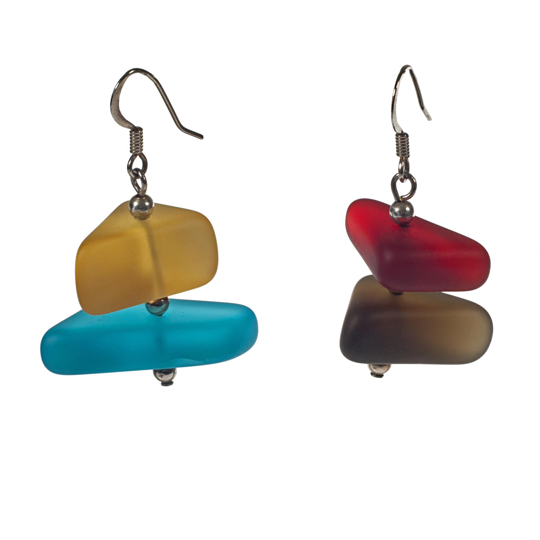 Frosted Composite Quartz Earring
