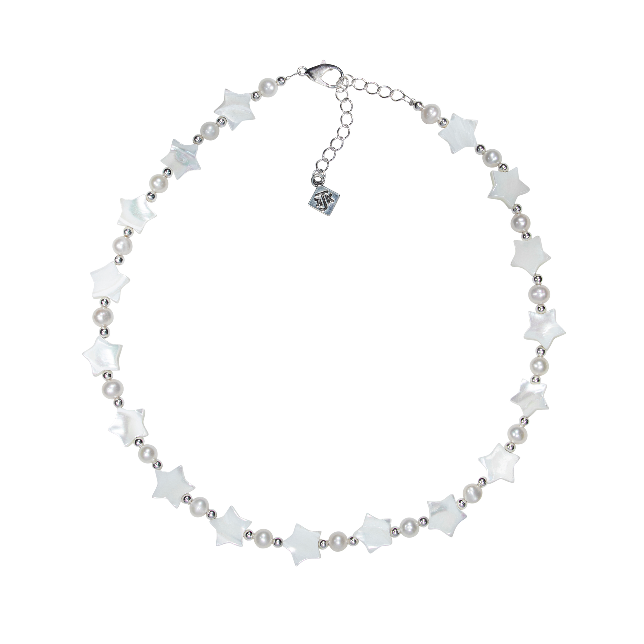 Cultured Pearl & Mother Of Pearl Star Choker