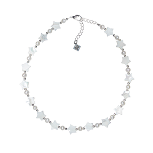 Cultured Pearl & Mother Of Pearl Star Choker