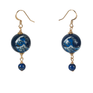 Wave Tensha & Lapis Earring