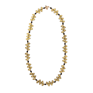 Gold Leaf With Semi-Precious Stones Necklace