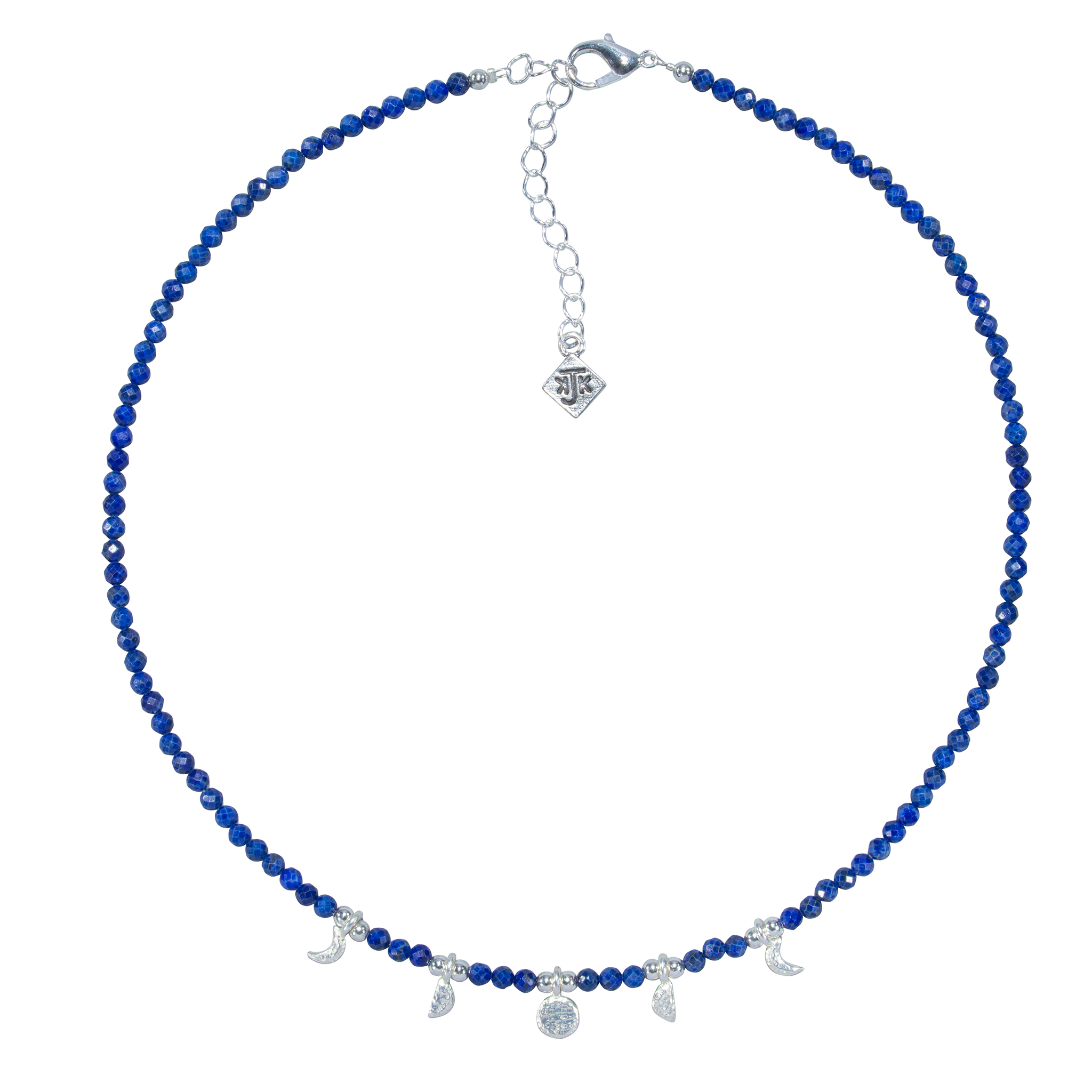 Moon Phases & Faceted Lapis Choker