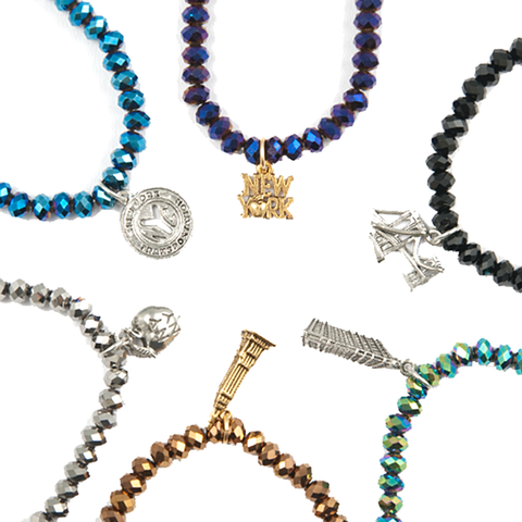 Customizable Metallic Crystal Elastic Bracelet