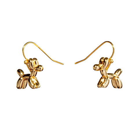 Gold Balloon Dog Earring