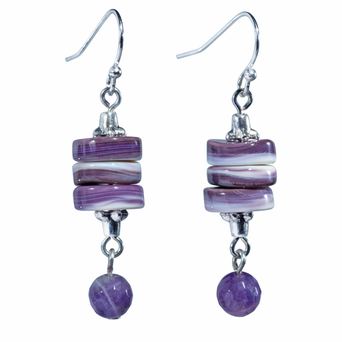 Wampum Drop Earring