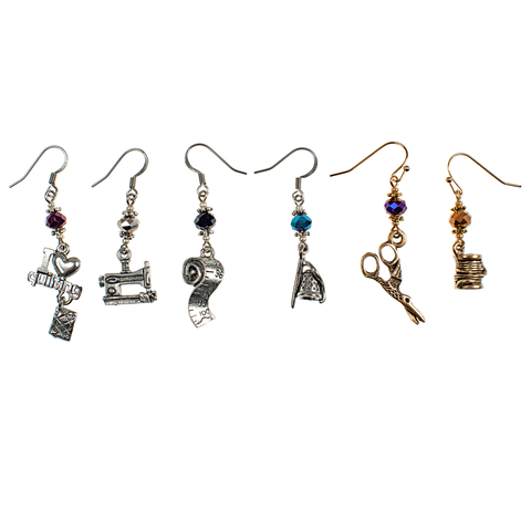 Quilt Charm Crystal Earring