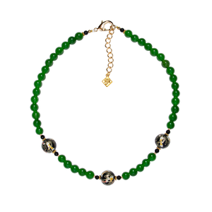 Japanese Tensha Dragonfly & Jade Choker