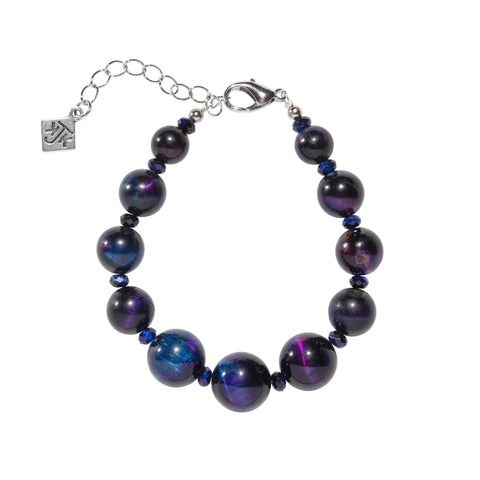 Graduated Galaxy Tiger's Eye Bracelet
