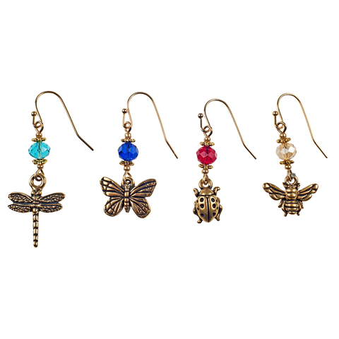 Insect Charm Crystal Earring