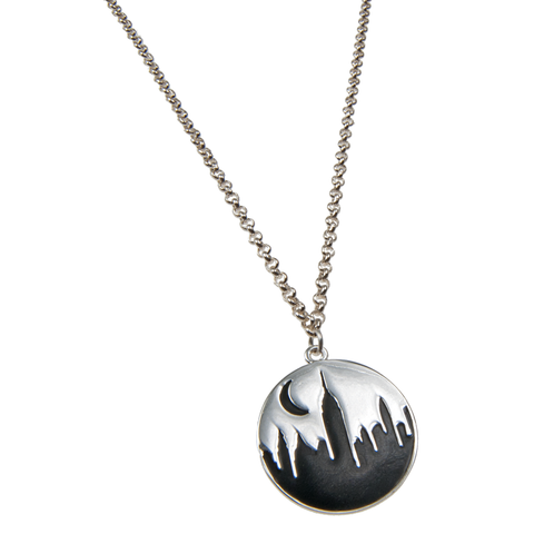 Nyc Skyline Silhouette Charm Choker