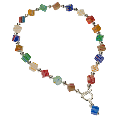 Mille Fiori Cube Pendant Choker