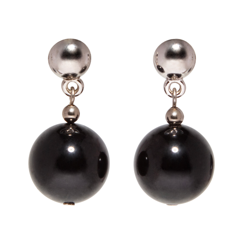 14mm Onyx On Domed Post Earring