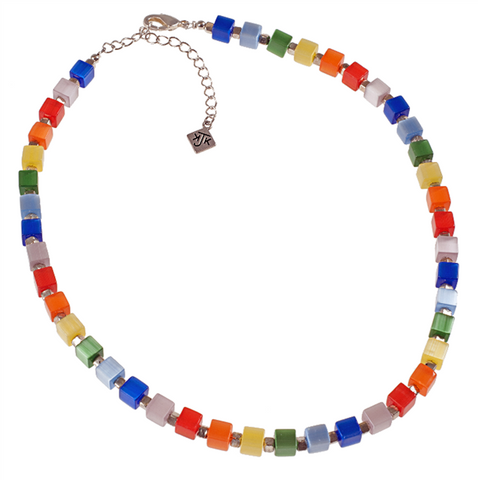 Fiber Optic Glass Rainbow Necklace