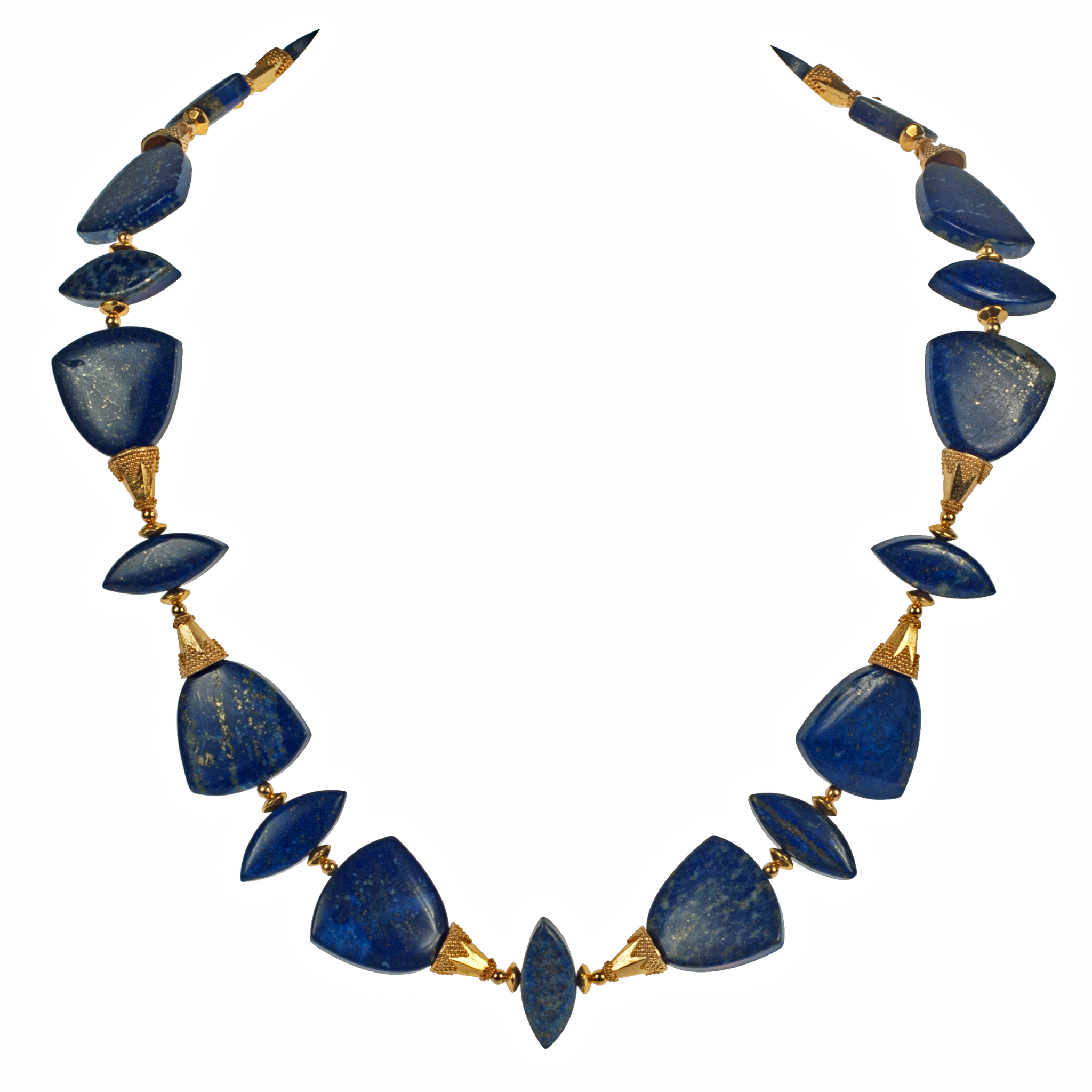 Lapis Statement Shapes With Decorative Gold Accents