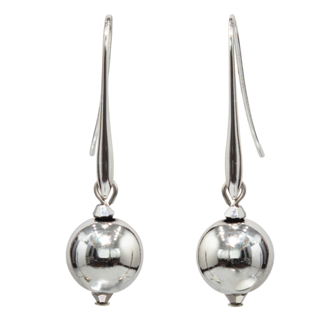 Mirrorball Earring On Long Silver Drop