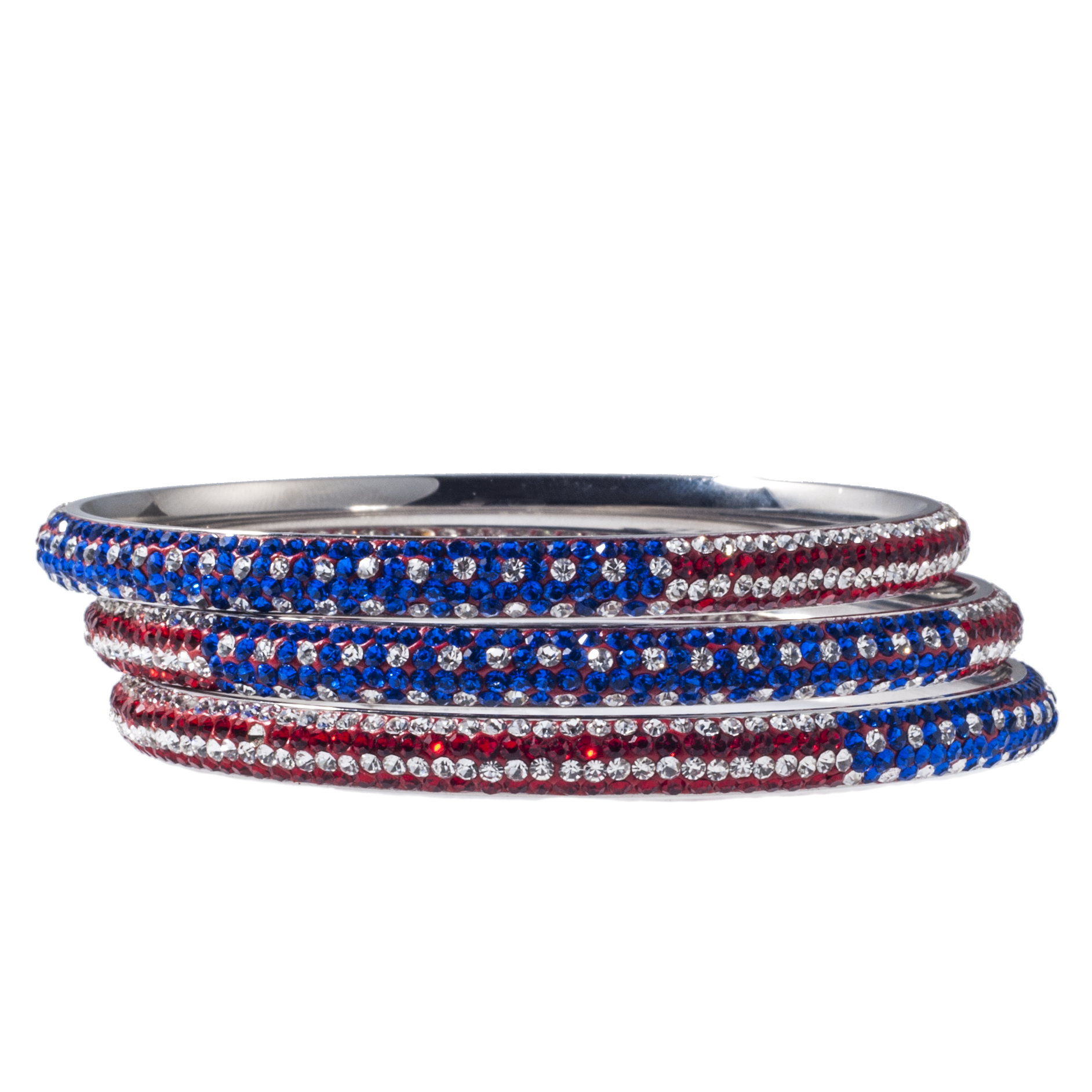 American Flag Cz Bangle Bracelet
