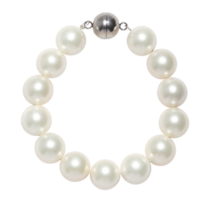 14mm Shell Pearl With Magnetic Ball Clasp Bracelet