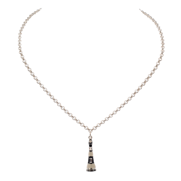 Silver Rolo Chain With Fire Island Lighthouse Choker