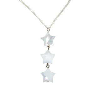 3 Mother Of Pearl Stars Choker