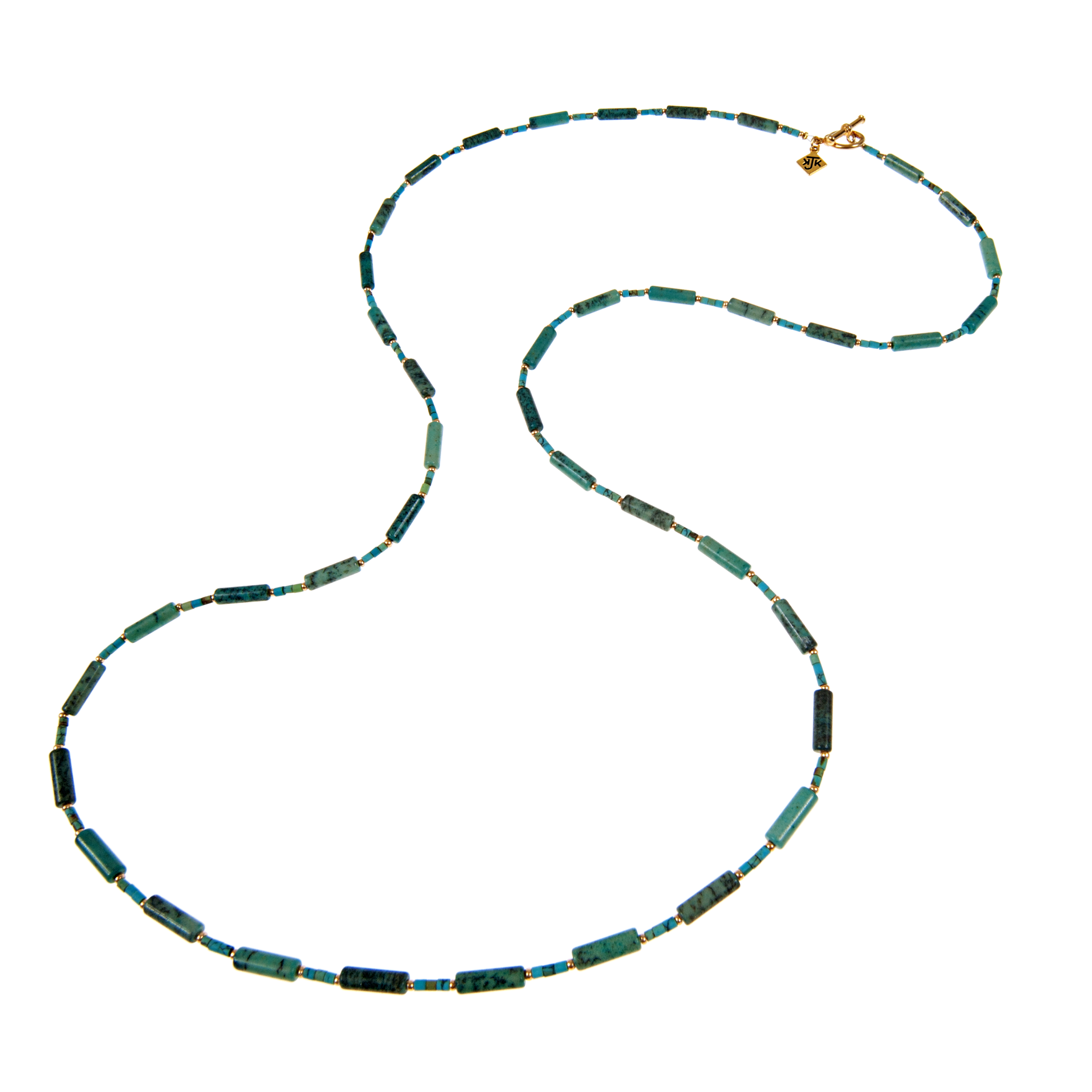 Turquoise Jasper Tube Necklace