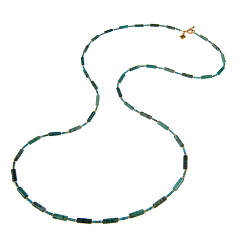 Turquoise Jasper Tube Necklace