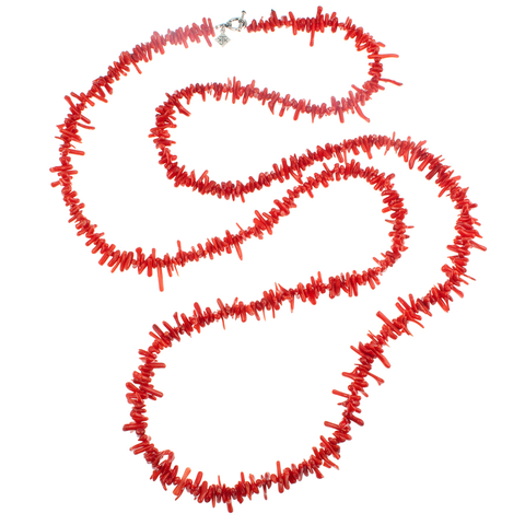 52" Farmed Bamboo Coral Branch Long
 Necklace