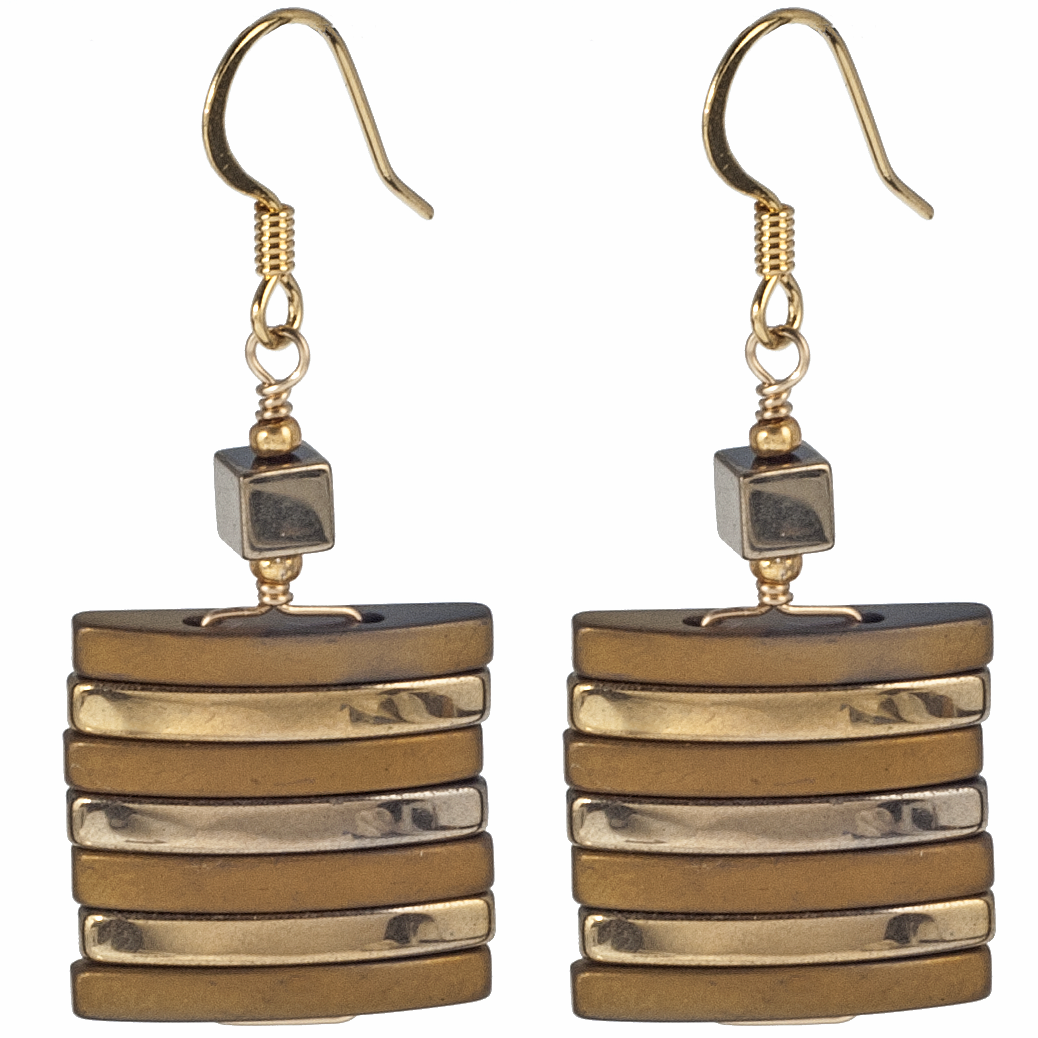 Hematite Stack Earring