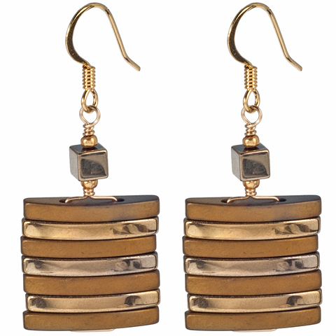 Hematite Stack Earring