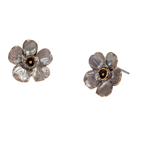 Enameled Cherry Blossom Post Earring