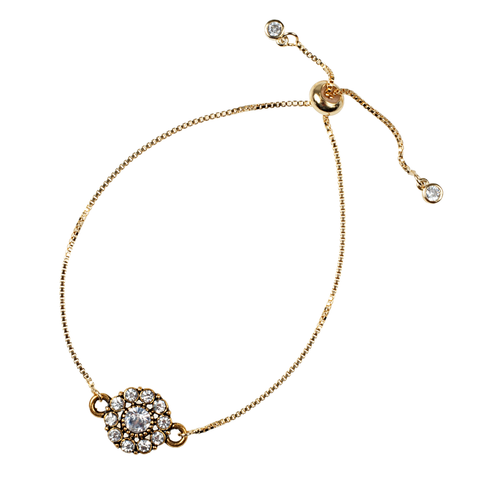 Crystal Medallion Adjustable  Bracelet