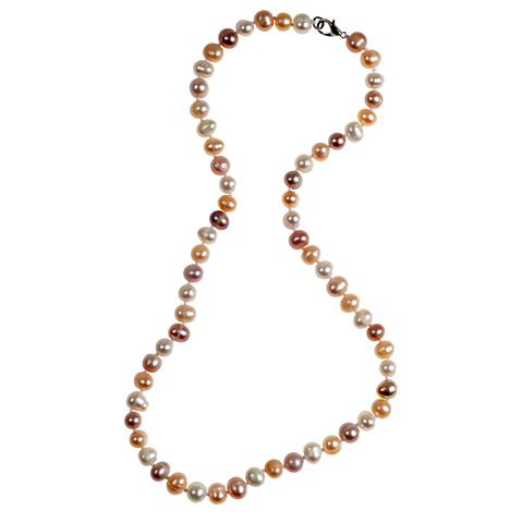 Knotted Blush-Tone Cultured Pearl Choker