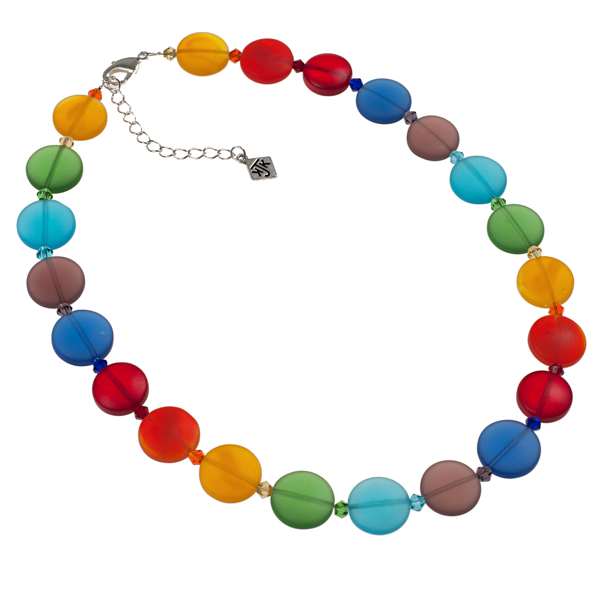 Rainbow Frosted Dots Necklace