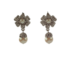 Pavé With Pearl Drop Earring
